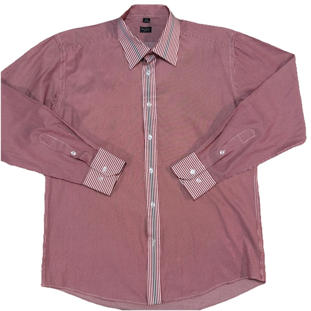 Paul Smith Stripe Shirt Mens 17 Cotton‎ Long Sleeve Striped London